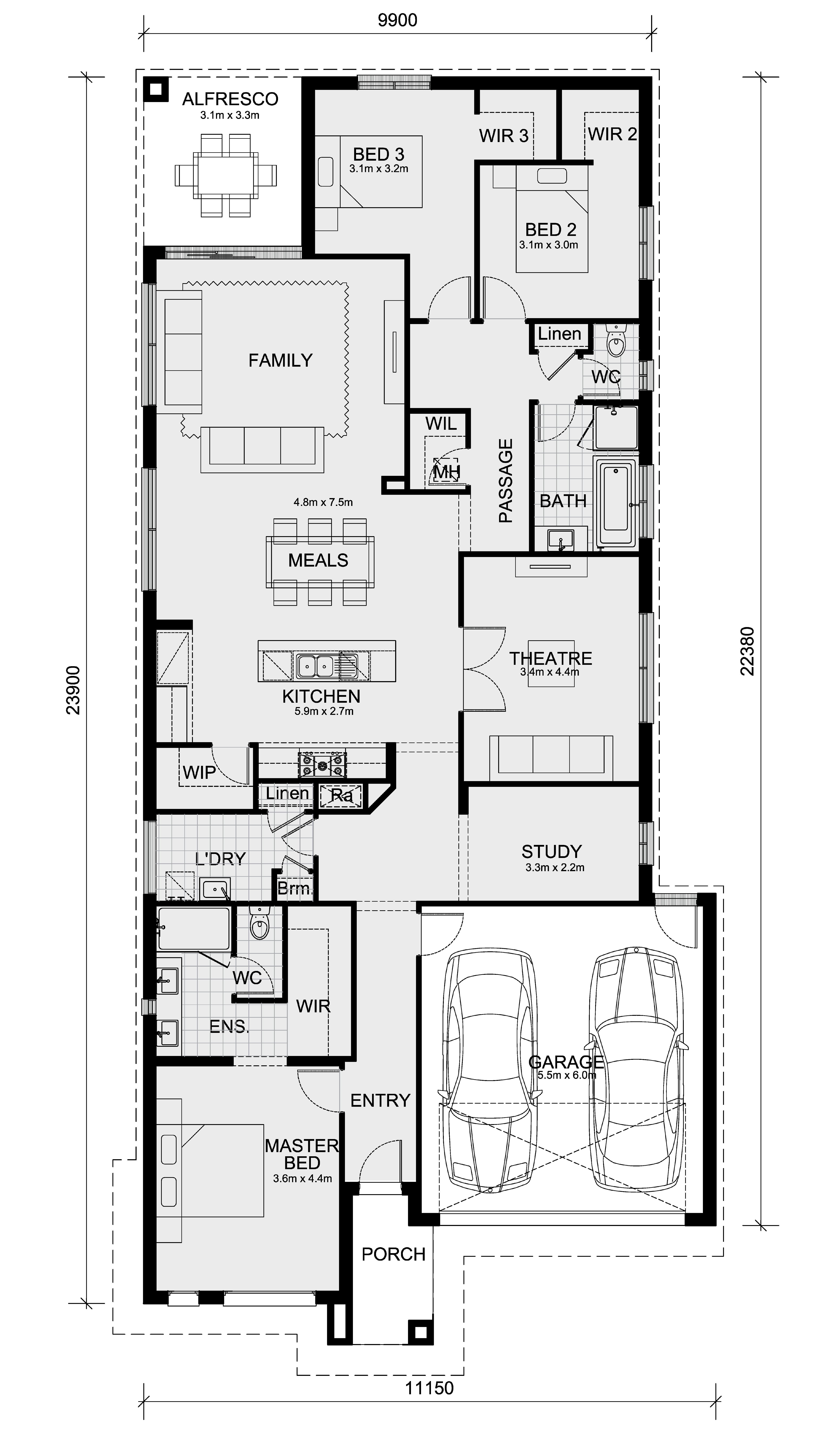 Beautiful Home Designs - Mansfield 256 - 4 Bedroom | Mimosa Homes